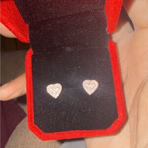 Elegant Heart-Shaped Rose Gold Earrings